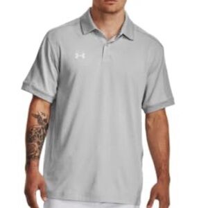 NWT Under Armour Men’s Light Gray Polo Shirt RETAIL $75